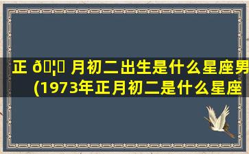 正 🦈 月初二出生是什么星座男(1973年正月初二是什么星座)
